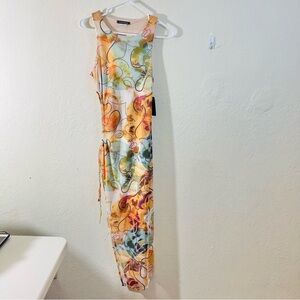 NWT Caution to the Wind Women Multicolor Artsy Sleeveless Bodycon Dress Medium